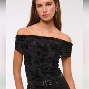 A&F Mesh Foldover Body Suit